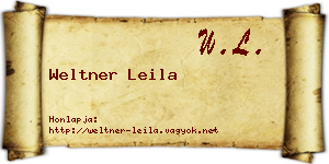 Weltner Leila névjegykártya